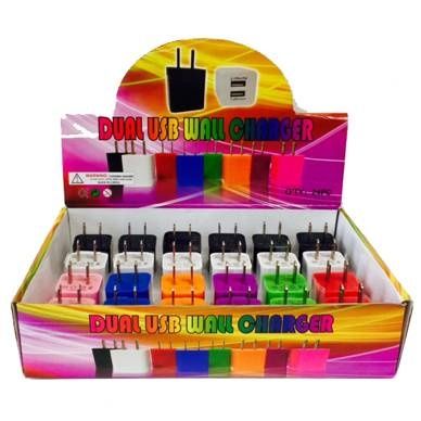 24 Pieces of Wall Charger Dual Usb Adapter