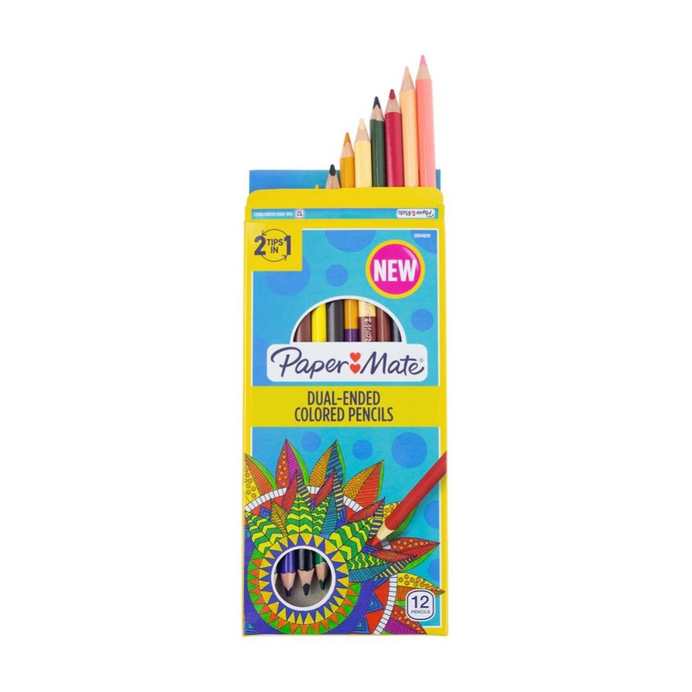 96 Wholesale Wholesale DuaL-Ended Colored Pencils In 24 Assorted Colors