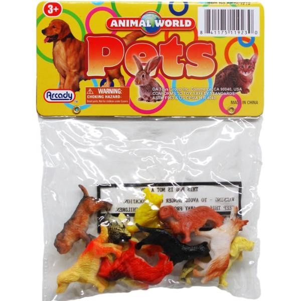 24 Pieces of 10pc 2 in Plastic Dogs