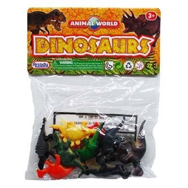 24 Pieces of 10pc 2 in Plastic Dinosaur