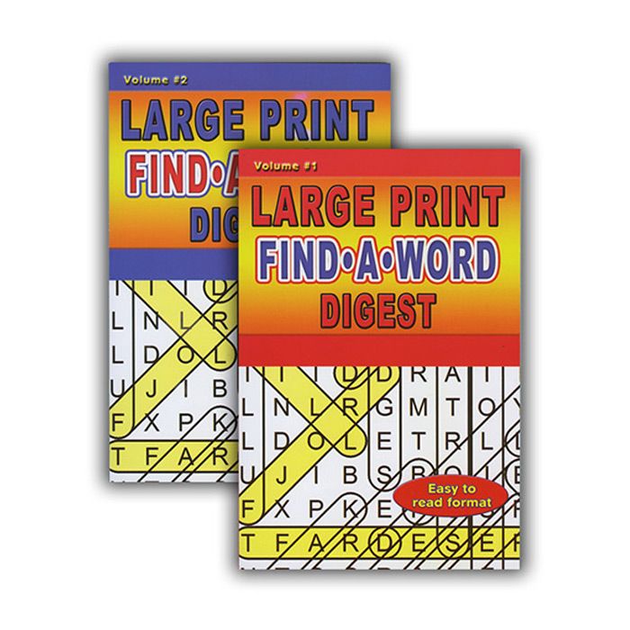 48 Wholesale Large Print FinD-A-Word Puzzles Book Digest Size