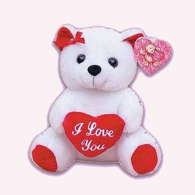 24 Pieces of 9 Inch Valentine White Bear