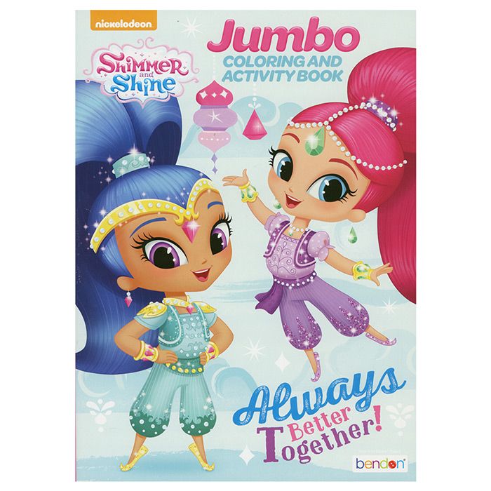 48 Pieces Shimmer & Shine Jumbo Coloring And Activity Book - Coloring ...