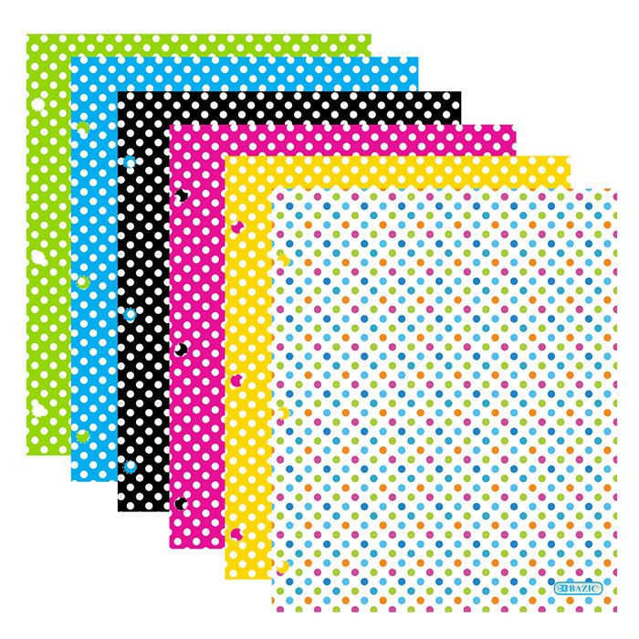 48 Pieces of Polka Dot 2-Pocket Portfolios