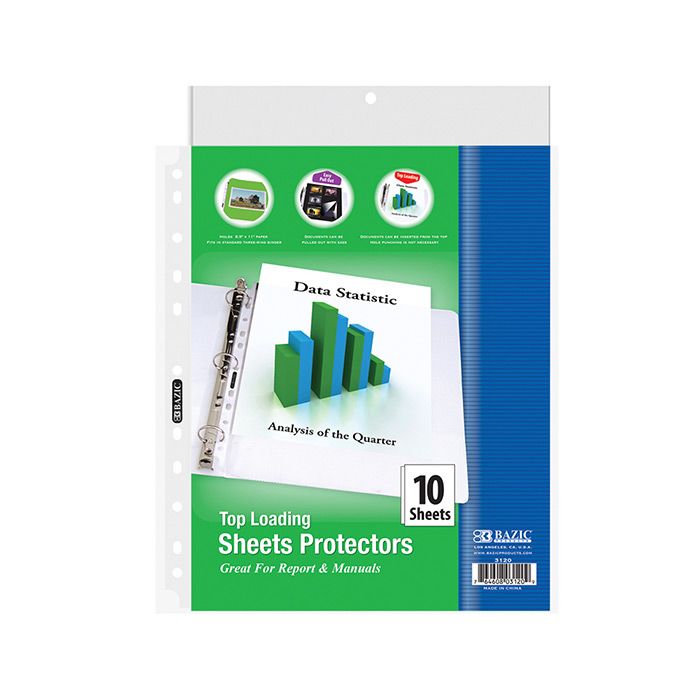 48 Pieces of Economy Weight Top Loading Sheet Protectors (10/pack)