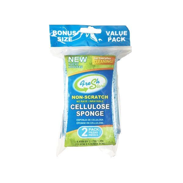 24 Pieces 2 Pack NoN-Scratch Cellulose Sponges - Scouring Pads & Sponges