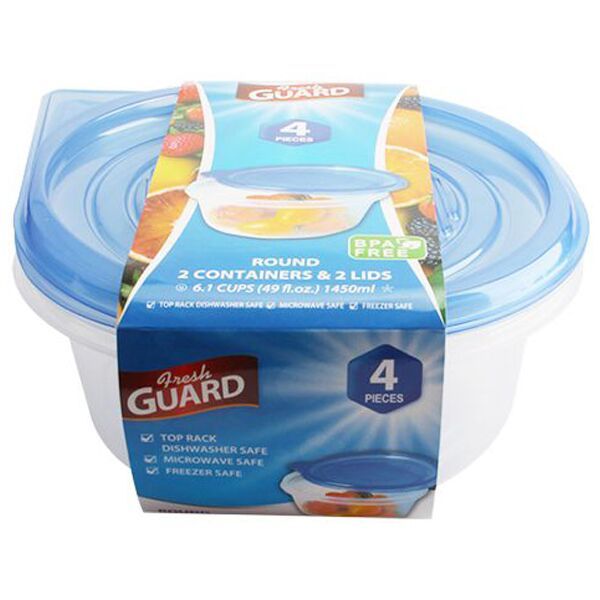 24 Wholesale 4 Pack Round Food Container