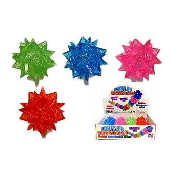 48 Wholesale Flashing Spiky Glitter Ball