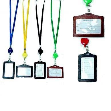 48 Wholesale Badge Holder Necklace W/retractable Cord