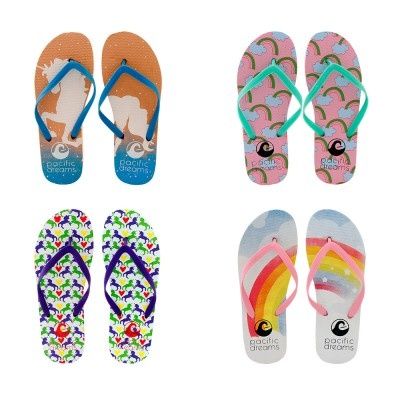 Wholesale Footwear Womens Rainbow Flip Flops