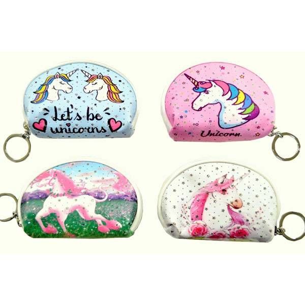 Puff Ponies Zippered Keychain Coin Purse, 4 Colors