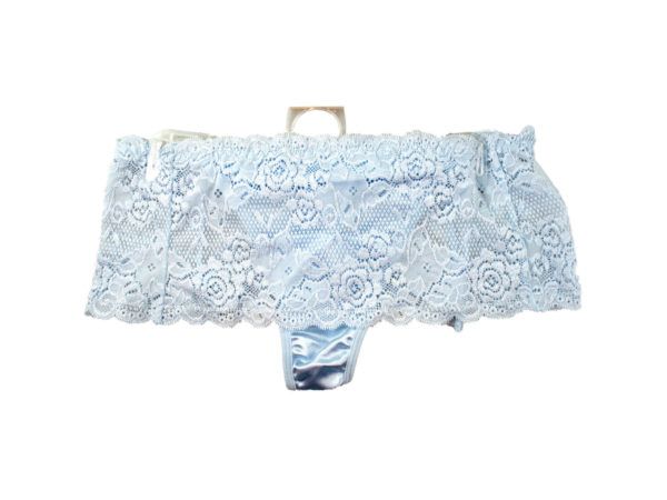 120 Pieces of Light Blue Stretch Lace Underwear Thong - Womens Size 5