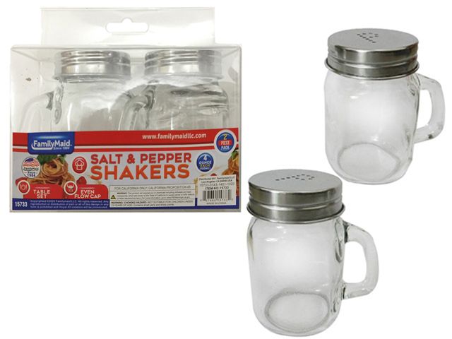 24 Pieces of 2-Piece Mason Jar Salt & Pepper Shakers