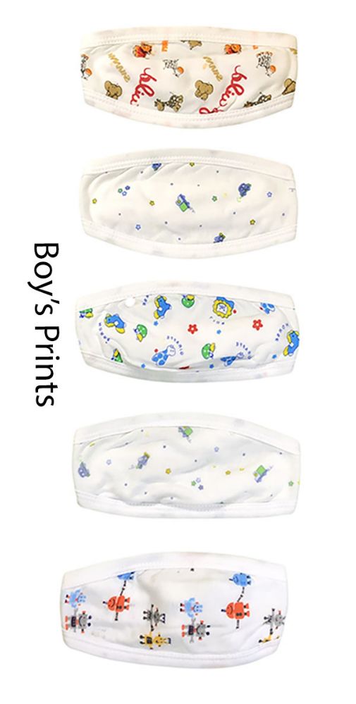 96 Pieces of Strawberry Infant's Belly Button CoveR- Boy Print