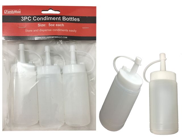 96 Wholesale 3pc Multipurpose Squeeze Bottles - at 