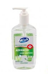 240 Pieces of 8 Oz Wish Hand Sanitizer Natural Aloe Shipped By Pallet