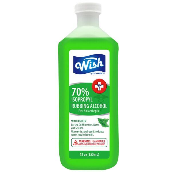 240 Wholesale Wish 12 Oz 70% Winter Green Rubbing Alcohol Shipped By Pallet