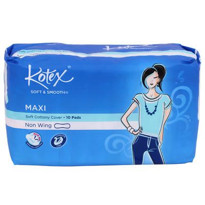 48 Wholesale 10 Piece Kotex Soft & Smooth Maxi Plus Pad
