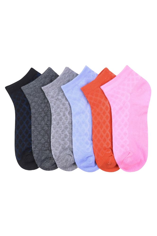 Girls Casual Ankle Socks with Stripes Wholesale