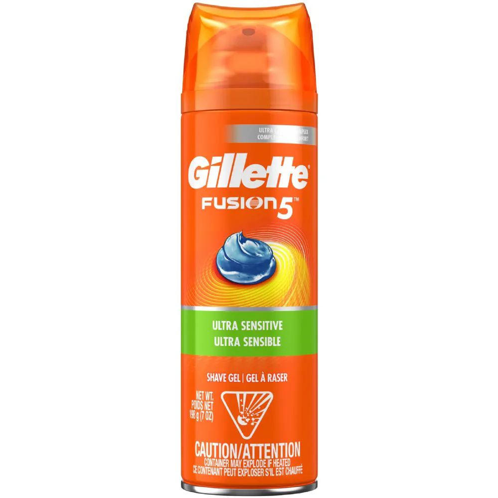 120 Pieces of Gillette Ultra Sensitive Shaving Gel Shipped By Pallet