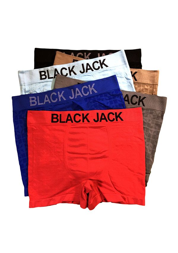 192 Wholesale Blackjack Men's Seamless Boxer Brief - at 