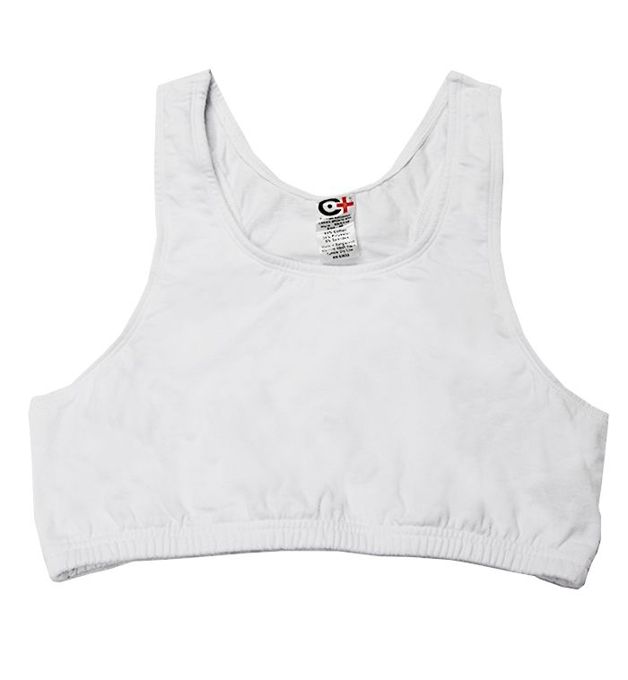 60 Wholesale Women's White Cotton Sport Bra, Size 40 ( XX-Large ) - at 