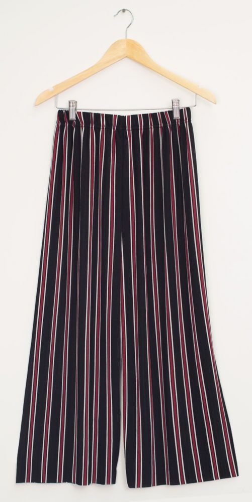 12 Wholesale Stripe Coulottes Multi Color Red Stripe