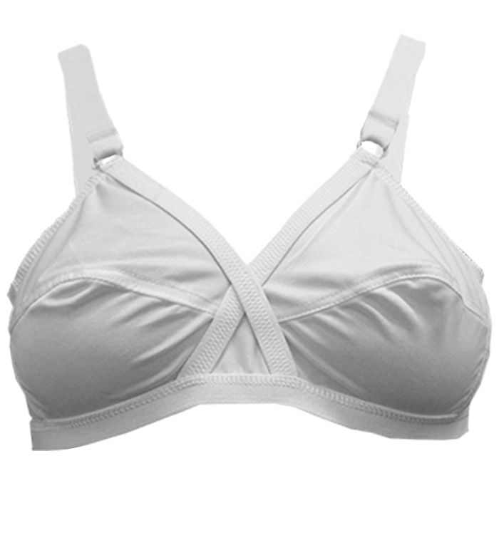 60 Wholesale Women's White Cross Your Heart Bra, Size 34d - at 