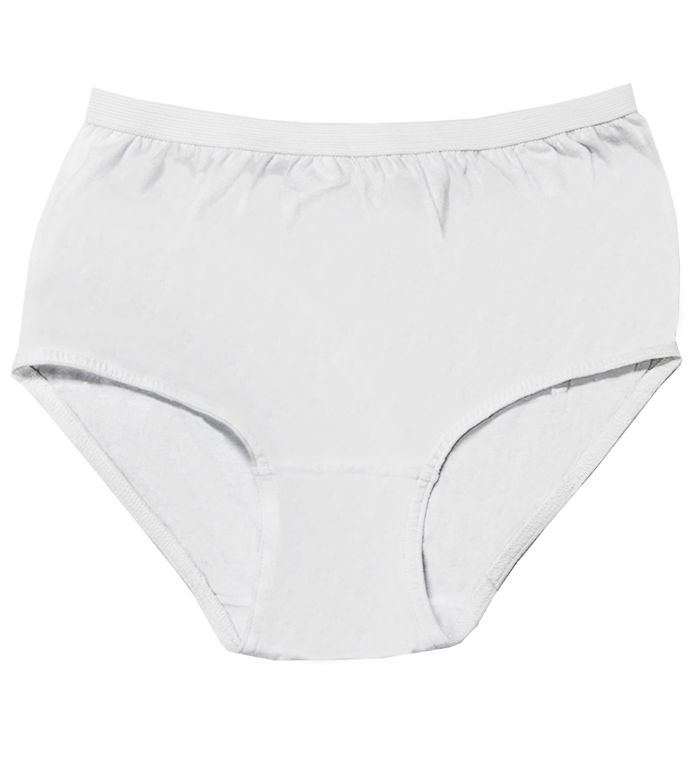 Women's White Cotton Panty, Size 7