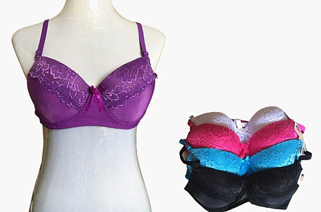 36 Pieces Rose Underwire Padded Bra Assorted Colors Size 40d - Womens Bras  And Bra Sets - at 