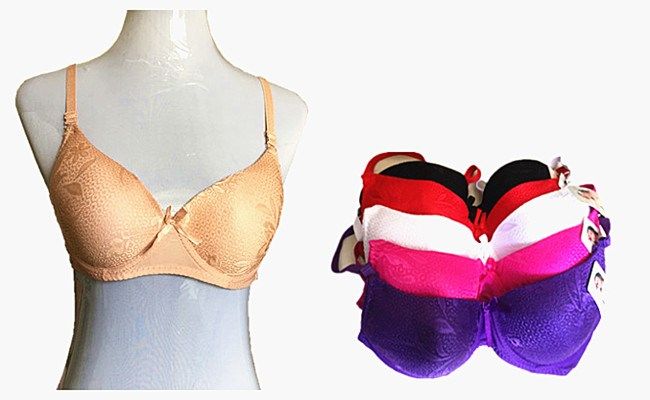 48 Wholesale Sofra Ladies Full Cup Plain Cotton Bra Box Only B Cup
