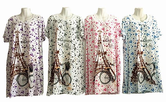 60 Wholesale Womens House Duster Night Gown Assorted Sizes