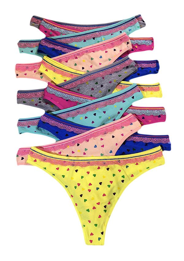 48 Wholesale Sheila Lady's Cotton Thong - at 