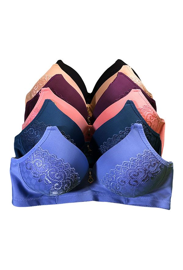 36 Pieces Rose Ladys Wireless Mama Bra Assorted Color Size 40c