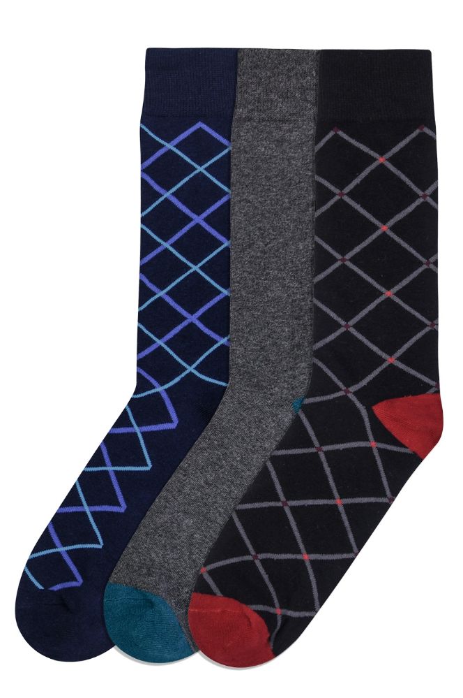 slim fit dress slacks Psycho Bunny Floral Bunny Dress Socks, Mens, One size, Evening Blue main image 0