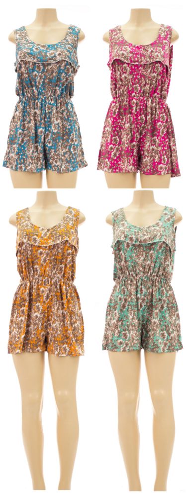 24 Pieces of Flounce Romper Assorted