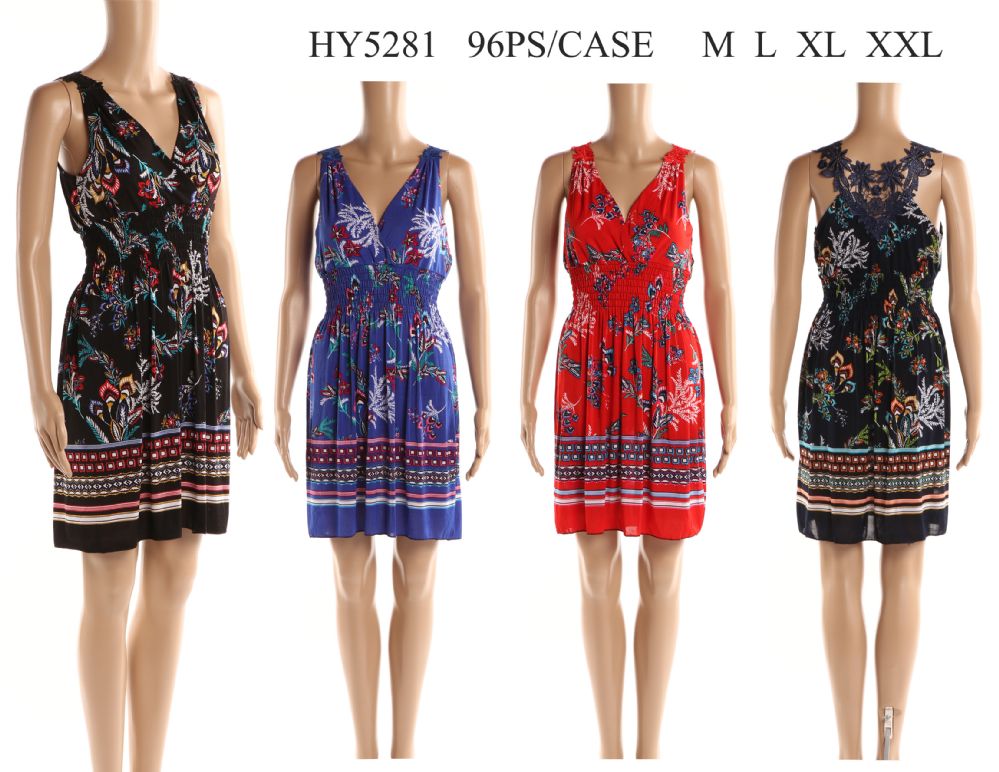48 Pieces of Womens Fashion Printed Sun Dress