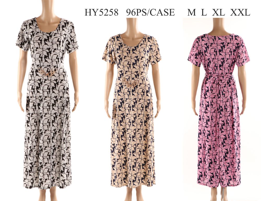 48 Pieces of Women's Long Printed Summer Sun Dress