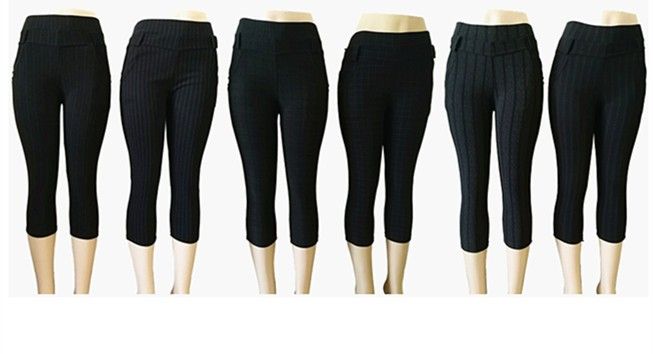 48 Wholesale Womens Assorted Capri Pants