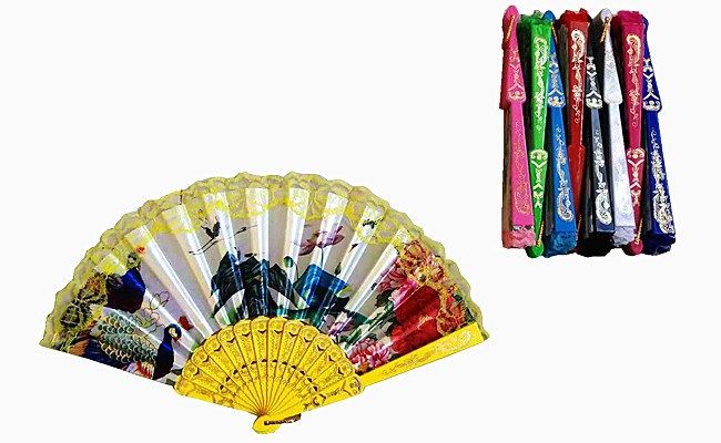 120 Pieces of Plastic Handheld Party Fan Assorted Styles