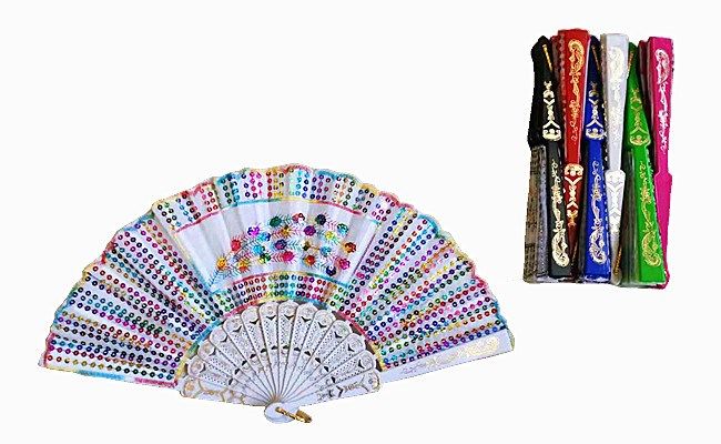 120 Pieces of Plastic Handheld Party Fan Assorted Styles