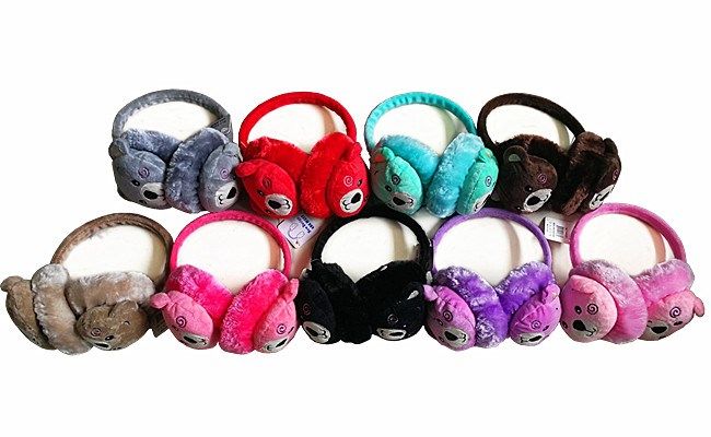 240 Wholesale Kids Winter Faux Fur Earmuffs Lovely Animal Design Warmer