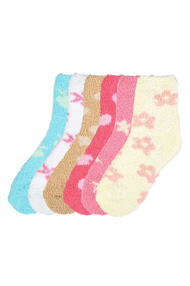 120 Wholesale Women's Patterned Plush Soft Socks Size 9-11