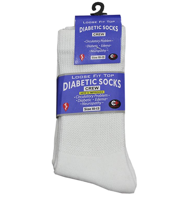 120 Wholesale Women's White Diabetic Crew Sock