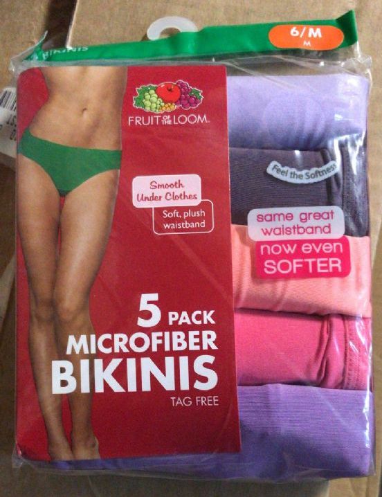 240 Wholesale Fruit Of The Loom Women's Underwear Microfiber Bikini - at 