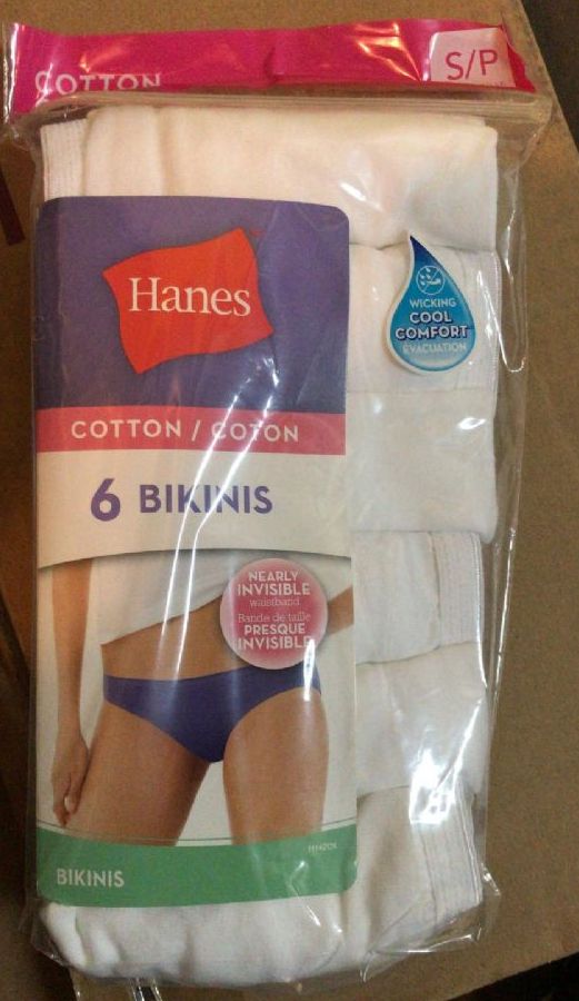 288 Pieces Hanes White Women's Cotton Bikini Cool Comfort - Womens Panties  & Underwear - at 