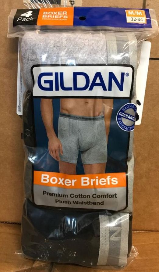 96 Wholesale Gildan Mens Boxer Brief Size Medium Only - at -  wholesalesockdeals.com