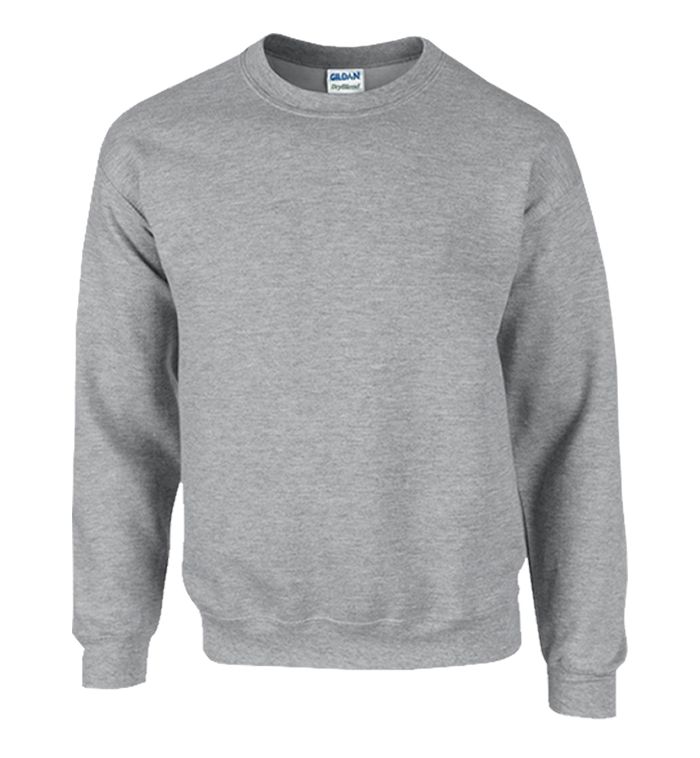 12 Wholesale Gildan Unisex Sport Grey Crew Neck Sweatshirt, Size