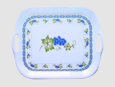 60 Wholesale Plastic Big Tray With Handles Grape