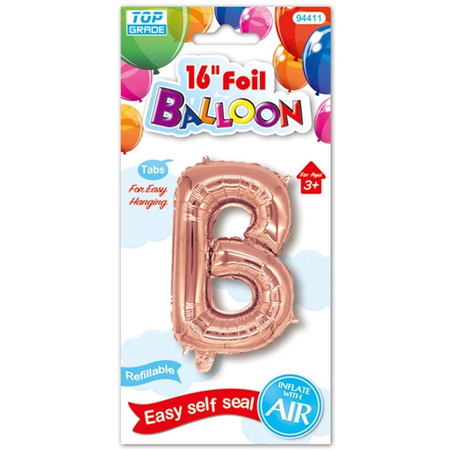 96 Wholesale Sixteen Inch Balloon Rose Gold Letter B